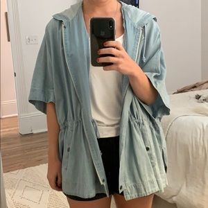 Light jacket light blue hoodie jacket